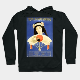 TOYO KISEN KAISHA Oriental Steam Ship Company Woman with Fan Vintage Advert Hoodie